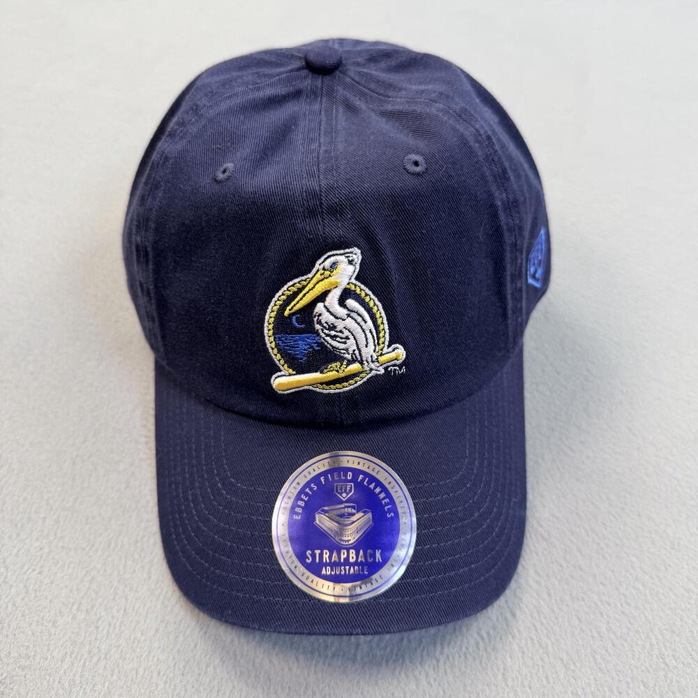 Myrtle Beach Pelicans Hat Cap Mens One Size Blue Strap Back MiLB Ebbets Field